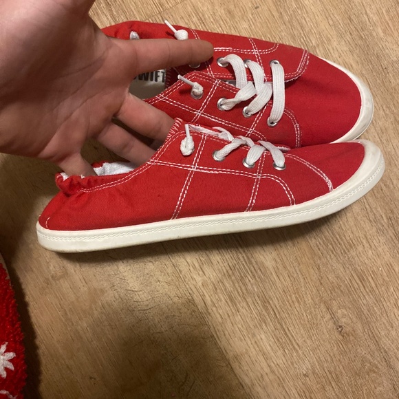 Canvas low top Sowift size 9 womens pull on lace up shoes - Picture 8 of 10